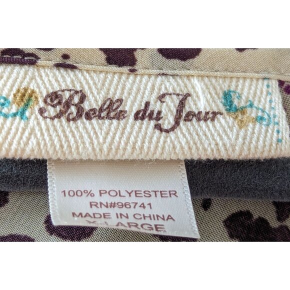 Belle Du Jour Women size XL Purple Sheer Rave Flutter Ruffle Disco Flowy Dress - Picture 8 of 15